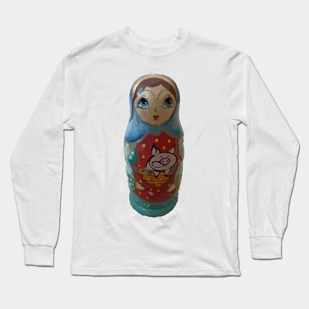 Matryoshka Doll Long Sleeve T-Shirt by ampp